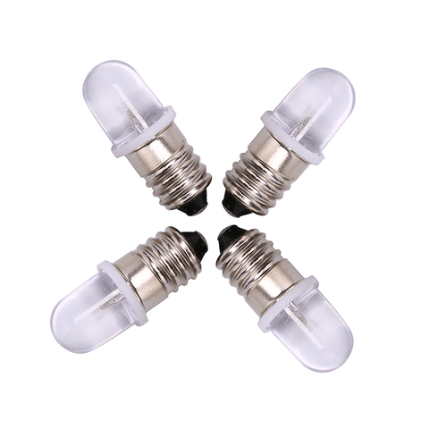 5 pièces E10 LED ampoule E10 DC 3V 4.5V Instrument ampoule E10 indicateur ampoule ancienne lampe de poche ampoule ► Photo 1/6