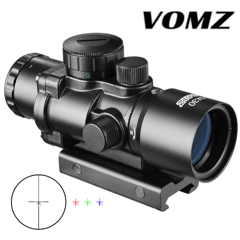 VOMZ 3.5X30 rvb point de vue laser rouge Tri-illuminé tactique Combo portée compacte fibre optique vue verte ► Photo 1/6