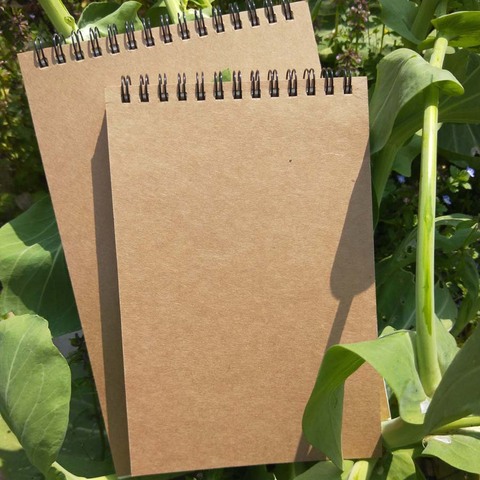 Carnet de croquis spirale en papier blanc blanc, 50 feuilles, kaki, cahier pour peinture, dessin, écriture ► Photo 1/5