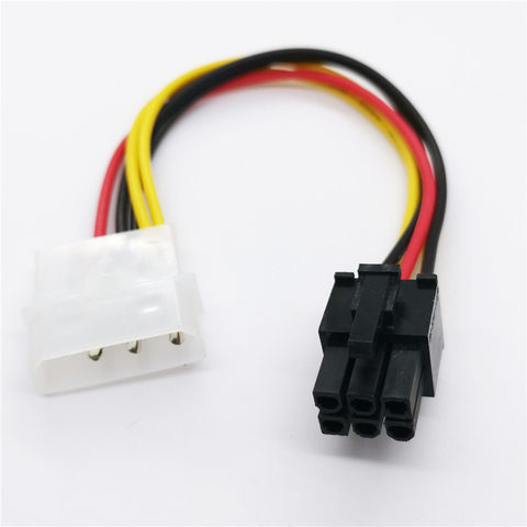 Adaptateur de carte vidéo PCI Express PCIE Molex à 6 broches, 20CM, haute qualité ► Photo 1/3