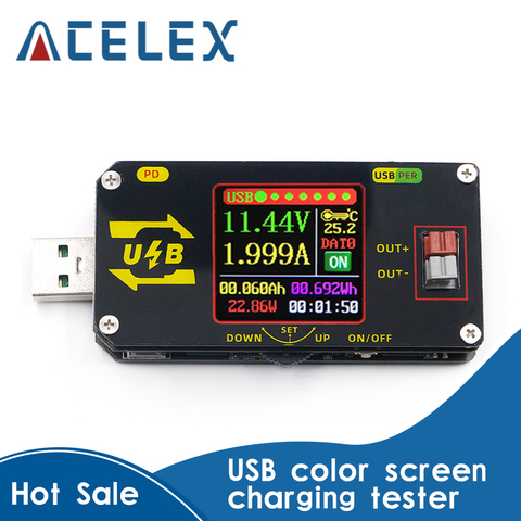 Testeur de charge d'écran couleur USB contrôle numérique tension Buck et alimentation de suralimentation modèle Applicable: XY-UMPD ► Photo 1/6