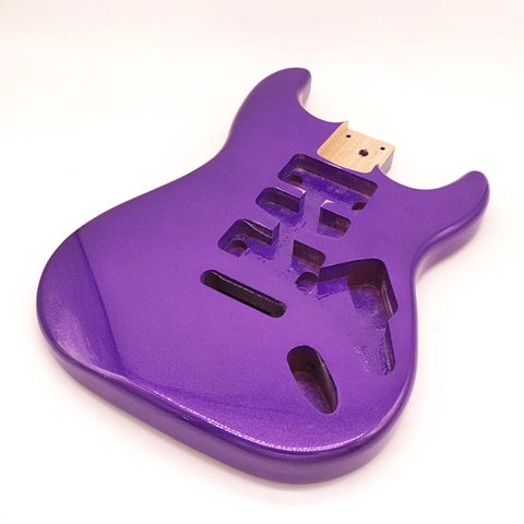 Pièces de guitare métallique couleur pourpre peuplier bois ST guitare électrique corps bricolage pièces de guitare ► Photo 1/6