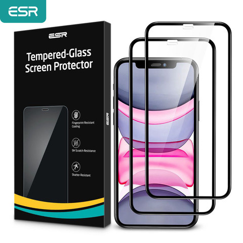 Verre trempé ESR pour iPhone 11 Pro Max protecteur d'écran clair Premium verre de protection pour iPhone X XR XS Max verre ► Photo 1/6