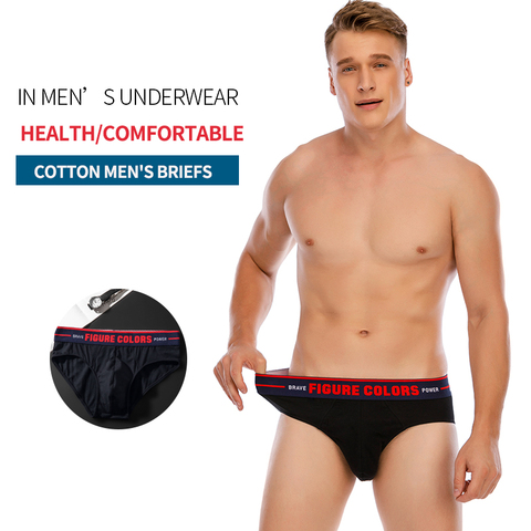 FC culotte pour hommes, culotte Sexy en coton, modèle décontracté, respirant, couleur unie, sous-vêtement confortable ► Photo 1/6