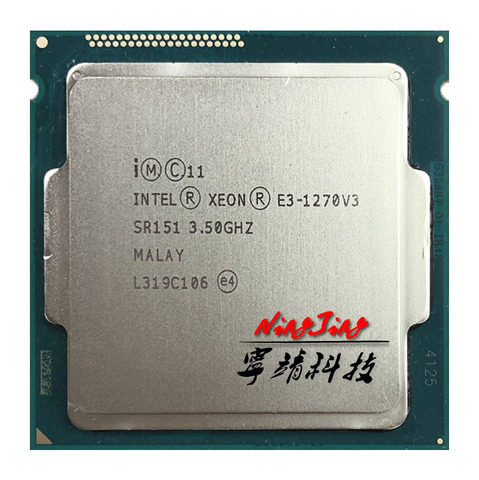 Intel Xeon E3-1270 v3 E3 1270 v3 E3 1270v3 3.5 GHz Quad-Core Huit Fils processeur d'unité centrale L2 = 1M L3 = 8M 80W LGA 1150 ► Photo 1/1