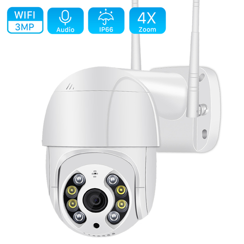 3MP PTZ Wifi caméra extérieure 2MP 4X numérique Zoom vitesse dôme caméra AI humain détecter H.265 1080P ONVIF sécurité à domicile CCTV IP caméra ► Photo 1/6