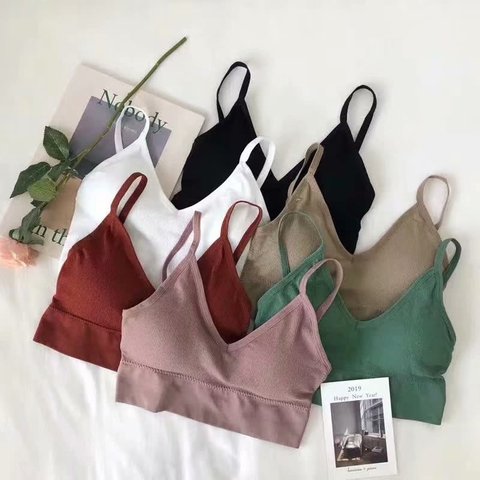 Soutien-gorge sexy, sans anneau en acier, dos, type U, à enfiler, lingerie basique pour étudiants, nouvelle collection sous-vêtement invisible, bustier tubulaire ► Photo 1/6