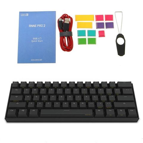 Anne Pro 2 60% NKRO Bluetooth 4.0 type-c rvb 61 touches clavier de jeu mécanique commutateur cerise commutateur Gateron ► Photo 1/6