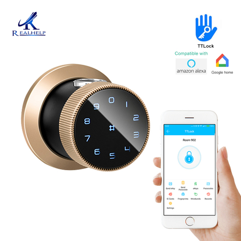 TT Lock – serrure biométrique à empreintes digitales, contrôle par application, connexion Bluetooth, Identification électronique par empreintes digitales ► Photo 1/6