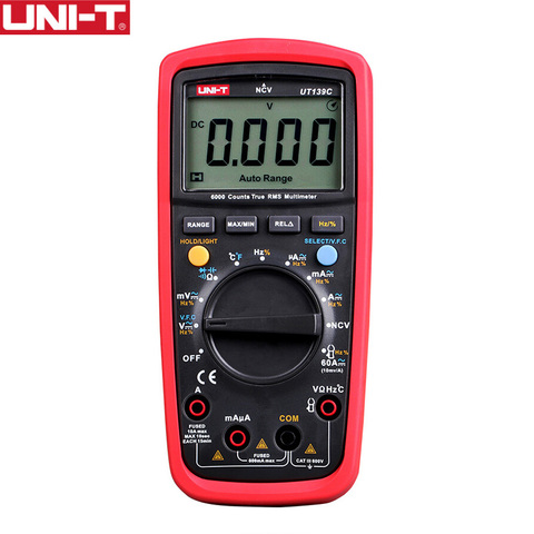 UNI-T UT139C Digital True RMS gamme automatique multimètre 6000 comptes voltmètre résistance à la température Diode testeur de poche ► Photo 1/6