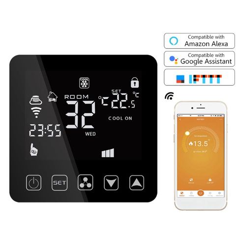 Thermostat de climatiseur Central Wifi, bobine de ventilateur de refroidissement, température de chauffage, commande vocale à distance pour Alexa Google Assistant IFT ► Photo 1/6