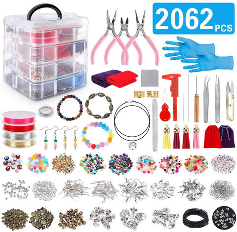 Kit de fournitures pour la fabrication de bijoux, accessoires de bijouterie, lettres, perles, matériel pour la fabrication de bijoux ► Photo 1/6