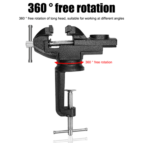 Etau de banc multifonctionnel Mini Tables rotatives vis étau banc pince vis étau pour bricolage artisanat moule outil de réparation fixe QJS ► Photo 1/6