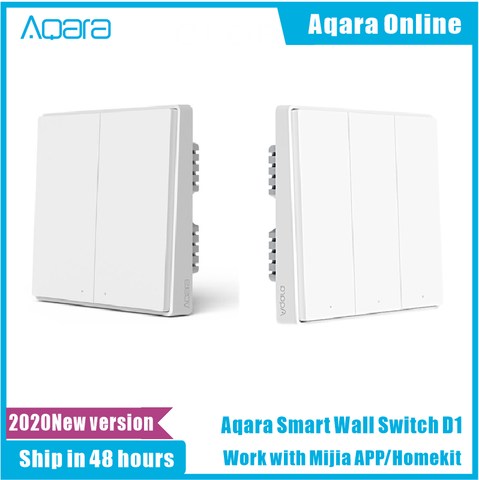 Aqara – interrupteur mural intelligent D1, télécommande sans fil Zigbee, fil de feu neutre, bouton 1/2022, pour application Mijia HomeKit, 2/3 ► Photo 1/6