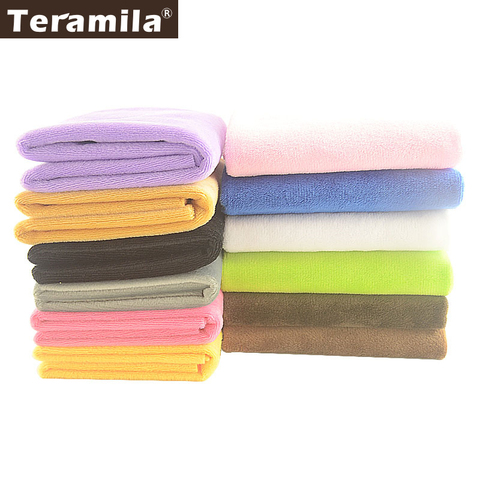 Teramila-tissu en peluche Velboa doux | Couleurs solides, Telas 40x50cm, bricolage, couverture oreiller, vêtements d'hiver, drap de lit, jouets ► Photo 1/6