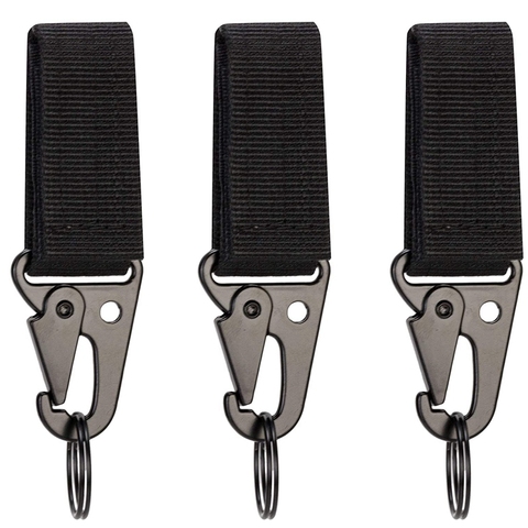 Porte-clé de ceinture tactique, 3 pièces, avec pince à clé, pour équipement de service, garder le porte-clés facilement Accessible ► Photo 1/6