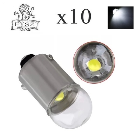 10 pièces BA9S 3030 12V LED T4 W voiture ampoule verre lumière chaleur largeur indicateur résistant couverture extérieure surligneur porte-ampoule lumière blanche ► Photo 1/6