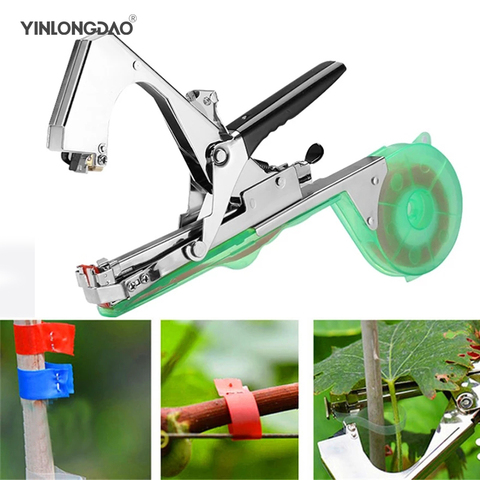 Outils de jardin, Tapetool pour attacher des plantes, emballer des tiges de légumes, cercler les branches, Machine à attacher à la main pour le raisin ► Photo 1/6