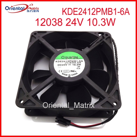 Onduleur de refroidissement, ventilateur 2 fils, KDE2412PMB1-6A 12038 24V 10.3W 120x120x38mm, 2 broches, livraison gratuite ► Photo 1/6