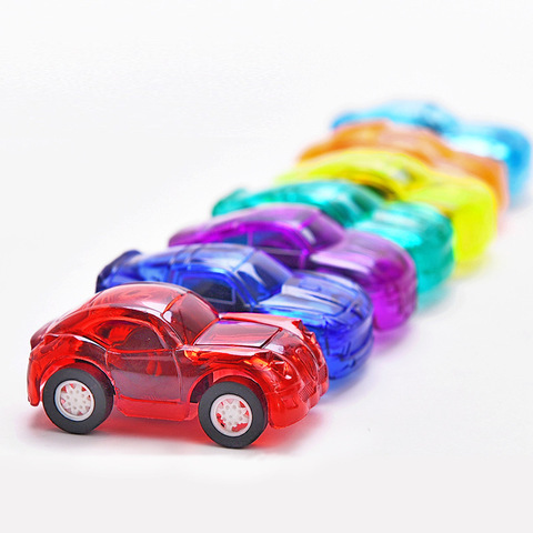 5 pièces/lot retirer Mini voiture enfants fête d'anniversaire jouets Transparent inertiel cassé-résistant modèle de voiture drôle pour les garçons ou les filles ► Photo 1/6