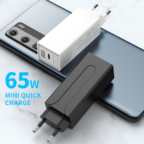 Sowray – chargeur GaN 65W pour ordinateur portable, compatible avec iPhone 12 Mini 12 Pro Max Macbook Pro Dell USB Type C QC 3.0, PD mural rapide, pour Xiaomi ► Photo 1/6