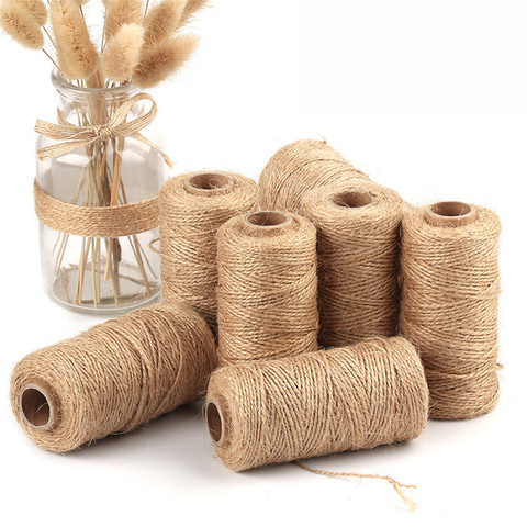 Toile de Jute naturelle 10M, cordes en chanvre, décoration artisanale pour fête de mariage, cadeau de noël, bricolage pour floristes Scrapbooking ► Photo 1/6