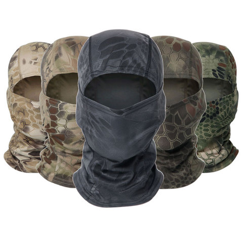 Masque tactique de l'armée, doublure de casque, masque facial complet, cyclisme, chasse, randonnée, Wargame, casquette d'extérieur, équipement de Camouflage, cagoule ► Photo 1/6