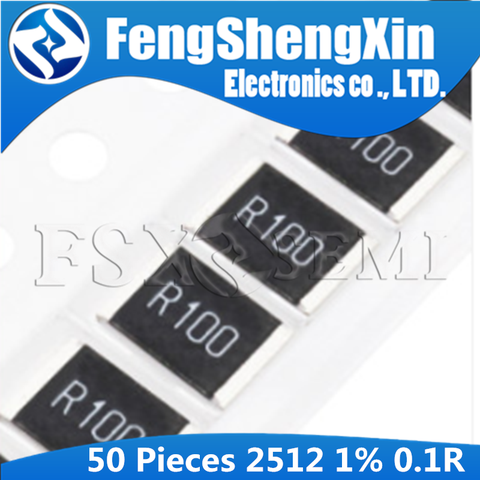 Résistances SMD 2512 1W 1% 0,1r 0.1 ohm R100 50 pièces ► Photo 1/1