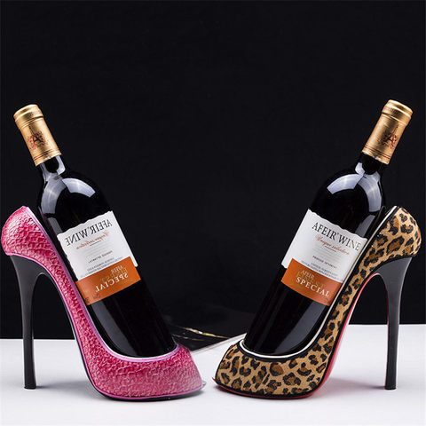 Porte-chaussures à talons hauts, porte-bouteille de vin, élégant, panier-cadeau, accessoire de cuisine domestique, outils de Bar, support de rangement de vin rouge ► Photo 1/6