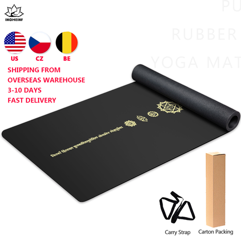 Mandala 68cm de tapis de Yoga chaud en caoutchouc d'or d'unité centrale a élargi la formation épaissie de Pilates de forme physique de Sport avec des tapis d'exercice de ligne de Position ► Photo 1/6