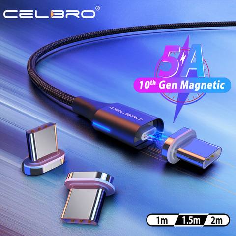 Câble magnétique Usb type-c 1.5, 5a, Charge Super rapide, 2 mètres, pour Huawei Mate 30 Pro, Samsung S20 Ultra S20 + 5G ► Photo 1/6