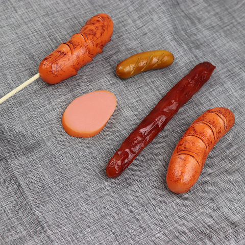 Simulation d'aliments artificiels en PVC, accessoires pour hot-dog, saucisses, jouets décoratifs, modèle alimentaire ► Photo 1/5