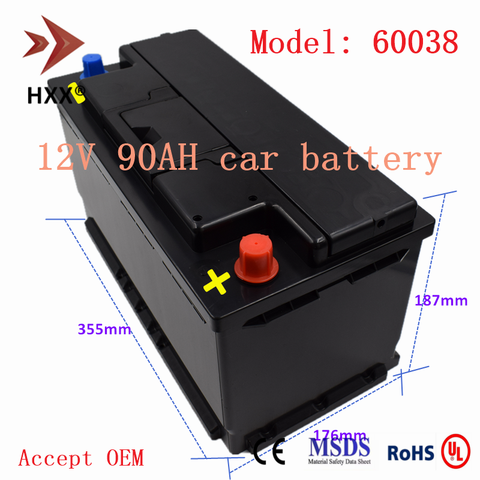 Lifepo4 12 V 90Ah 100Ah batterie de voiture 60038 CCA 1500A 12 V batterie au Lithium Cycle profond 5 ans de garantie pour Benz-E Jaguar-X & S BMW-5 ► Photo 1/6