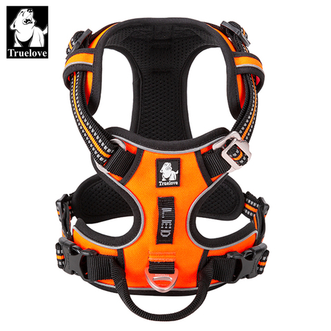 Truelove harnais en Nylon pour chien | Harnais avant pour chien, gilet sans traction, harnais de sécurité réfléchissant doux et réglable pour chien, petit et grand, entraînement de course ► Photo 1/6