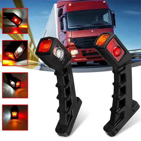 Marqueurs latéraux 1 paire pour remorque camion de 24v/12v, remorque camion LED, indicateur de clignotant, contour de caravane ► Photo 1/6