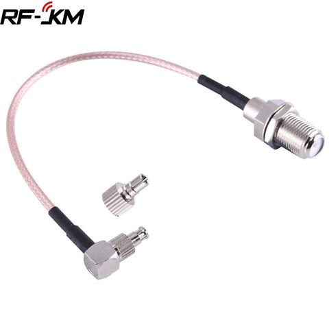 Adaptateur Coaxial F femelle vers TS9 et CRC9 prise mâle, connecteur RF, câble RG316, 15cm ► Photo 1/3