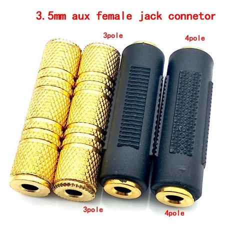 Adaptateur de coupleur Audio stéréo 3.5mm, 3 pôles à 3 pôles, 1/8 pouces, Jack femelle à femelle, adaptateur de connecteur Aux 4 pôles à 4 pôles, 2 pièces ► Photo 1/6