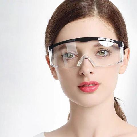 Lunettes de sécurité de travail, lunettes de travail anti-poussière, anti-projections, coupe-sable et vent, Protection pour les yeux transparentes pour l'équitation en laboratoire ► Photo 1/6