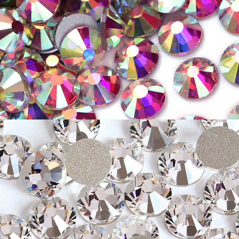 Strass scintillants Non correcteurs, plusieurs tailles, strass en cristal, meilleur diamant pour décorations Nail Art B2012 ► Photo 1/6