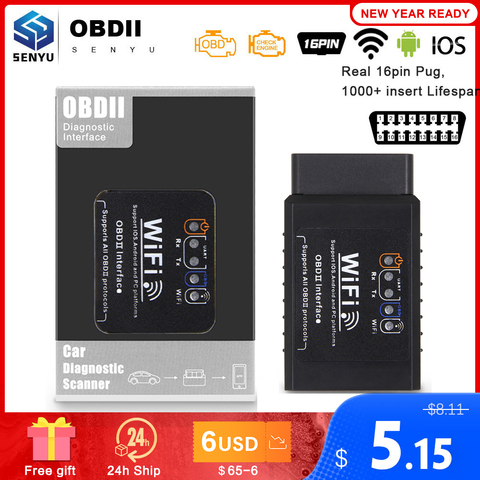 Pour Android/IOS ELM327 V1.5 WIFI OBD2 Scanner ELM 327 V 1 5 wifi OBD 2 OBD2 voiture outil de Diagnostic automatique ODB2 OBDII lecteur de Code ► Photo 1/6