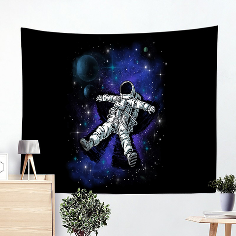 Astronaute tapisserie espace Hippies mur tapis psychédélique tapisserie Polyester lune Tapestrys mur tissu grande chambre mur tissu ► Photo 1/6