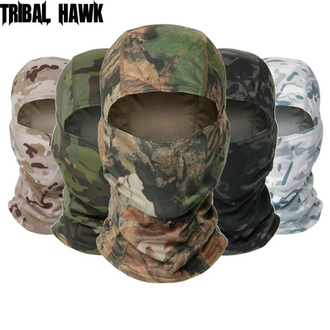 Cagoule tactique militaire masque facial complet écharpe Airsoft Paintball masque Bandana armée pêche en plein air chasse camouflage cou guêtre ► Photo 1/6