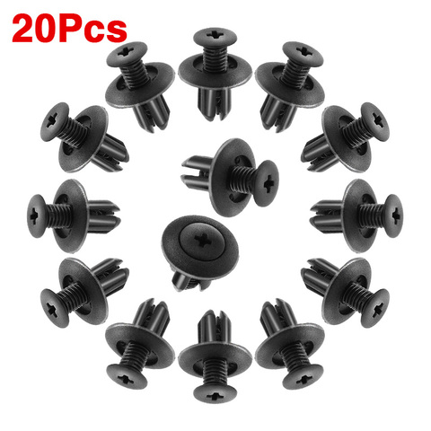 20 pièces Auto attache de pare-chocs 8mm trou Rivet retenue pousser couvercle de moteur garniture de porte panneau attache attaches pour Hyundai pour Honda ► Photo 1/6