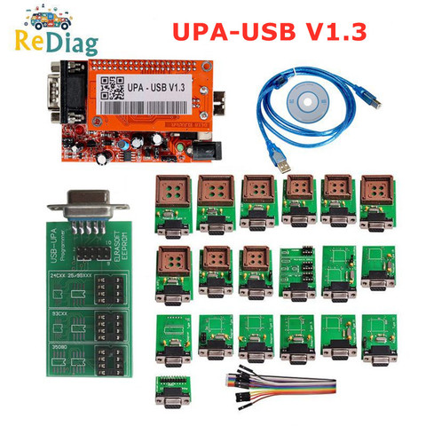 Haute qualité UPA 2022 UPA Usb programmeur outil de Diagnostic UPA USB ECU programmeur UPA USB V1.3 avec adaptateur complet ► Photo 1/6