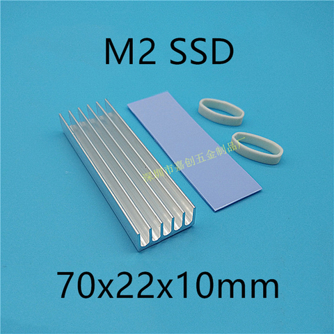 M.2 SSD disque dur dissipateur de chaleur avec tampon thermique 70x22x10MM ordinateur portable disque dur ssd aileron en aluminium ► Photo 1/6