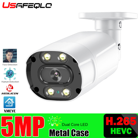 Hi3516 Ai caméra intelligente PoE 5MP avec Microphone haut-parleur Audio caméra de sécurité extérieure étanche Vision nocturne Surveillance vidéo ► Photo 1/6