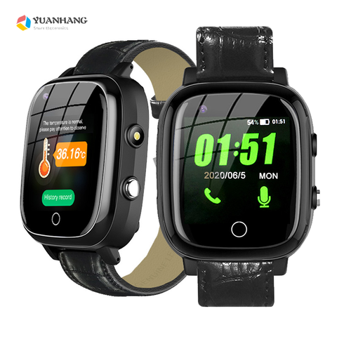 Smart 4G vidéo appel montre homme âgé fréquence cardiaque tensiomètre GPS WIFI Trace localiser SOS thermomètre téléphone Smartwatch ► Photo 1/4