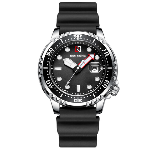 Grande montre à Quartz noire pour hommes, style militaire, marque de luxe, étanche, nouvelle robe d'affaires ► Photo 1/6