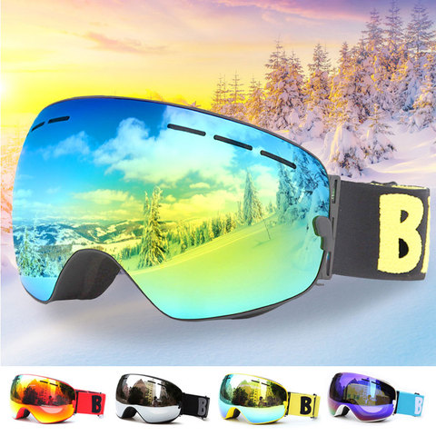 Lunettes de Ski pour hommes et femmes, Protection UV400, masque Anti-buée, Anti-poussière, coupe-vent ► Photo 1/6