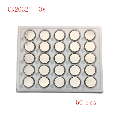 Nouveau 50 pièces 3V CR2032 pile bouton Lithium BR2032 DL2032 CR2032 pile bouton piles pour montres horloges calculatrice ► Photo 1/6